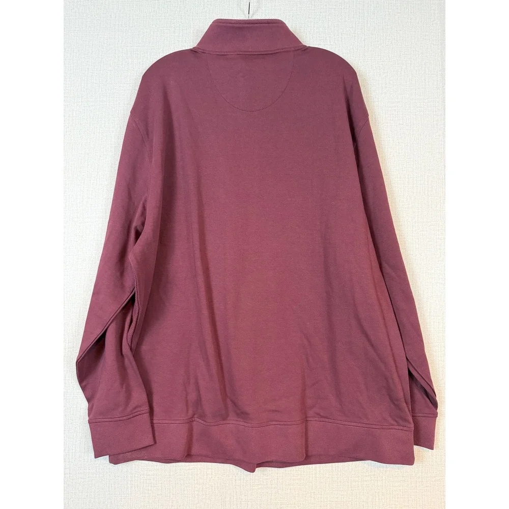 NWT Ted Baker Mens XXL Burgundy Waffle Knit Quarter Zip Pullover Sweater Golf